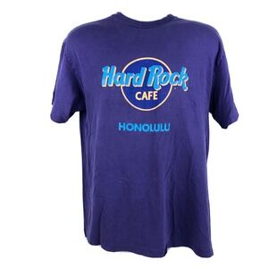 Single Stitch Hard Rock Cafe Honolulu T-Shirt 90s Size Large Vintage Hawaii USA